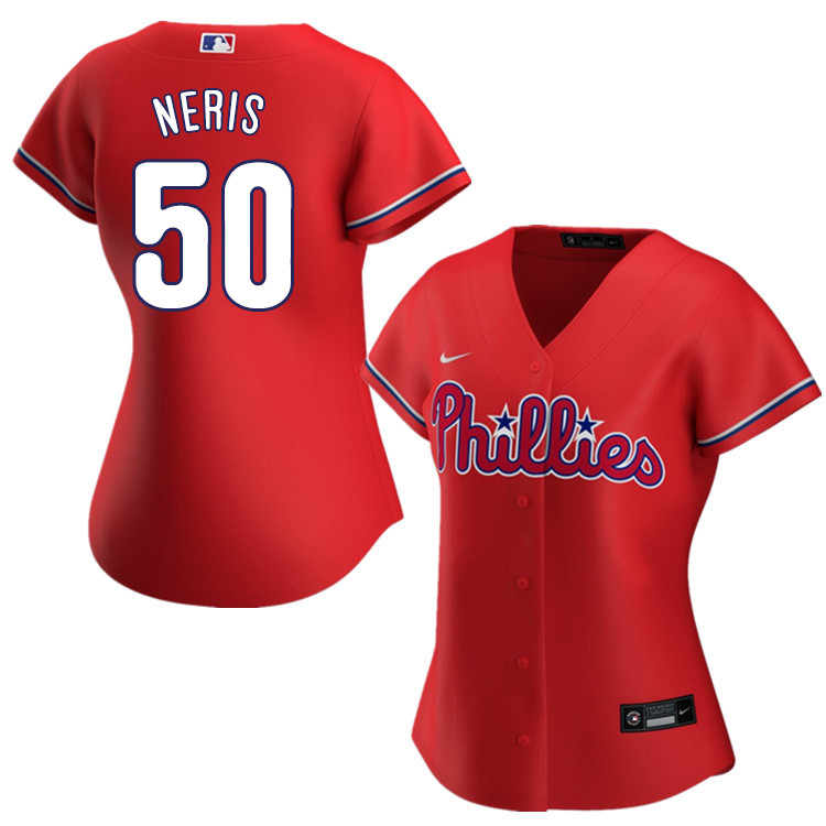 Nike Women #50 Hector Neris Philadelphia Phillies Baseball Jerseys Sale-Red